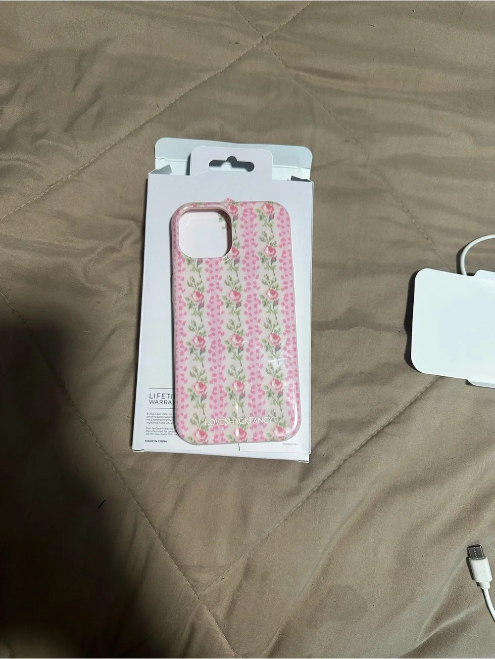 LoveShackFancy Pink Rose Pattern Phone Case